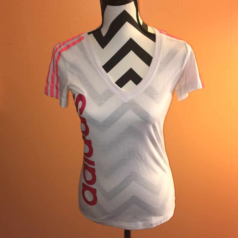 ADIDAS WHITE W/ PINK TOP